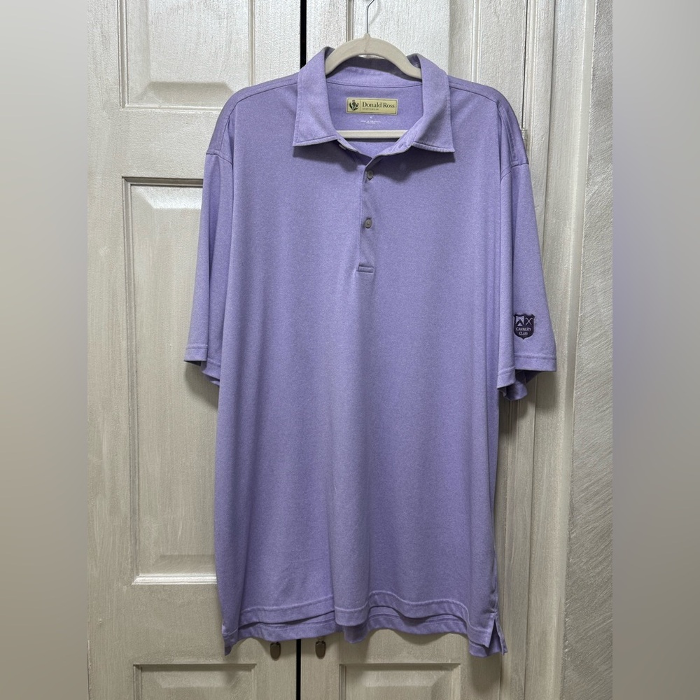 Donald Ross Sportswear Mans XL Lavender  Polo Golf Shirt Short Sledve